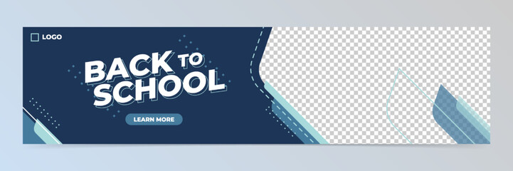 Modern abstract linkedin banner template	