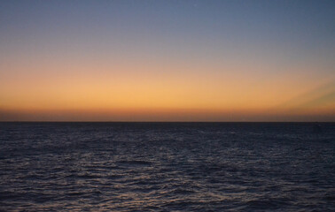 Fototapeta na wymiar sunset in the caribbean sea, margarita island