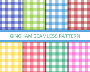 Traditional classic gingham pattern set