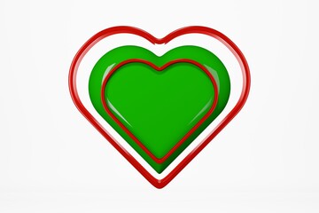 3d rendering heart icon heart symbol love. Vector illustration