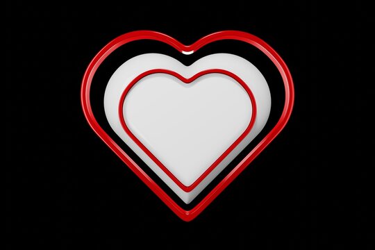 3d rendering heart icon heart symbol love. Vector illustration