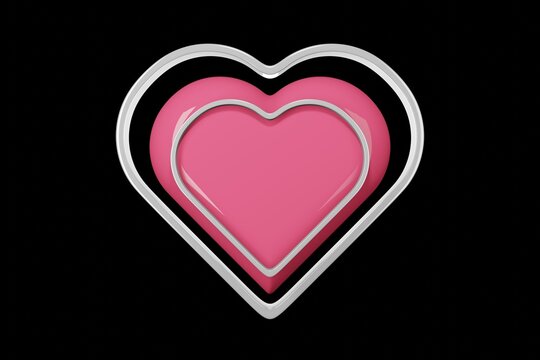3d rendering heart icon heart symbol love. Vector illustration