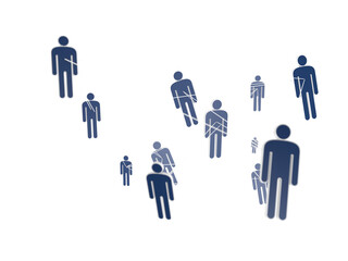 Digital technology background. Network connection dots and lines.