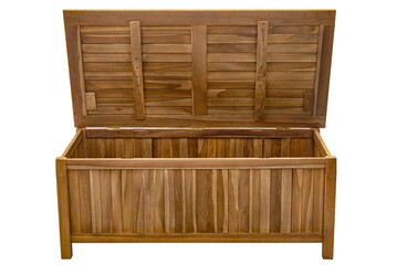 wooden box isolated on white