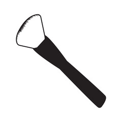 Barber makeup artist brush icon | Black Vector illustration |