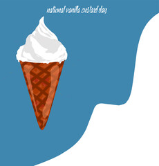 vector illustration for vanilla custard day in August