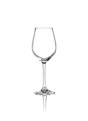 Empty glass for wine isolated on white background