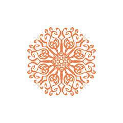 mandala pattern print design on white background