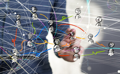 conference Digital Network and data concept 3d