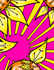 vector background design template, with line art design characteristics, colorful background