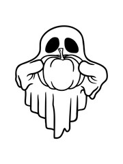 Halloween Kürbis Geist Comic 