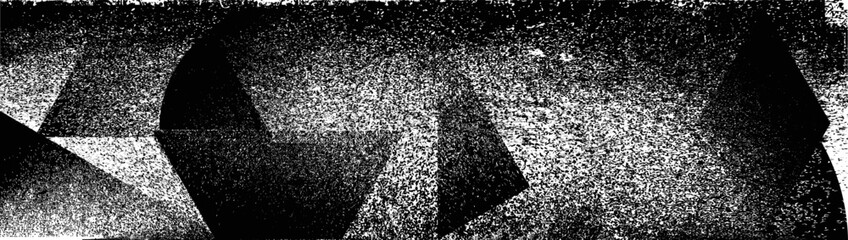 Glitch distorted geometric shape . Noise destroyed logo . Trendy defect error shapes . Glitched frame .Grunge textured . Distressed effect .Vector shapes with a halftone dots screen print texture.