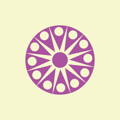 abstract circle background.  mandala logo vector template