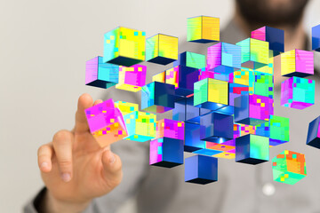conference Digital Network and data concept 3d