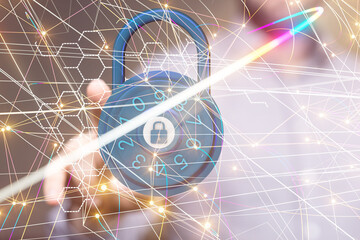 Information technology protected with firewall, secure access and encryption against cyber