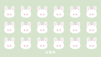 Obraz premium 草色のうさぎ壁紙