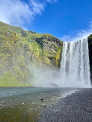 Fototapeta premium Beautiful Skogafoss waterfall in Iceland