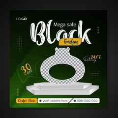 Special offer black Friday social media banner or Instagram post template.