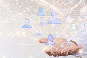 Global network. Blockchain. 3D illustration. Neural networks and artificial intelligence. Abstract