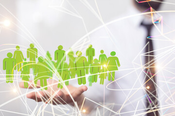 Social Networking illustration team group