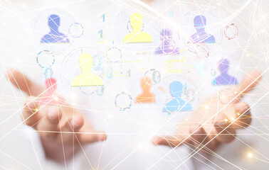 Business intelligence analyst dashboard on virtual