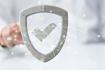Information technology protected with firewall, secure access and encryption against cyber