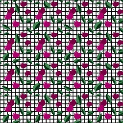Fototapeta premium Fruit cartoon seamless cherry pattern for clothes print and kids and wrapping paper and fabrics