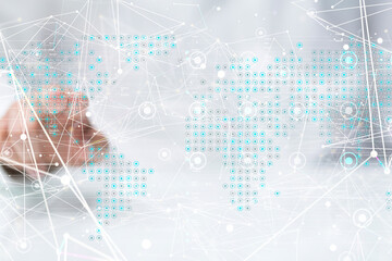 Global network and data exchanges over the world