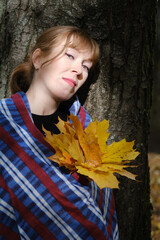 autumn pregnant woman