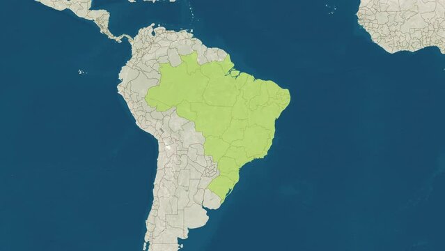 Zoom in to the Brazil with text, textless, and with flag