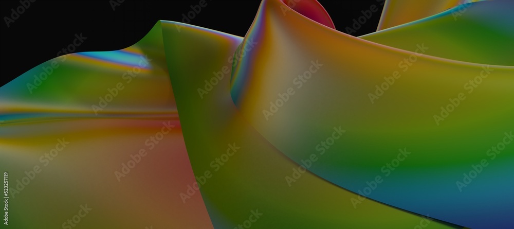 Leinwandbilder 3d render abstract background. colorful twisted shapes in motion. computer generated digital art for