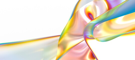 3D render abstract background. Colorful twisted shapes in motion. Computer generated digital art...