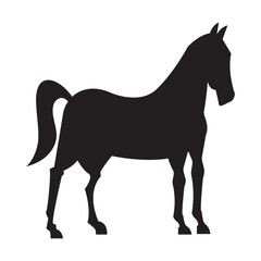Fototapeta na wymiar stallion horse silhouette style