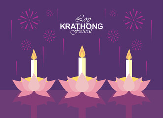 loy krathong lettering celebration