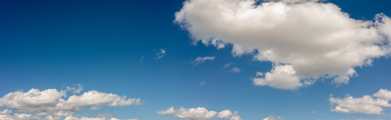 Naklejka na ściany i meble Blue sky with clouds panorama