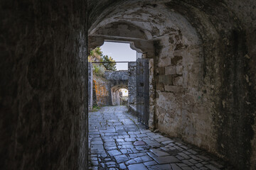 Fototapeta na wymiar Old Venetian Fortress in Corfu city on Corfu Island, Greece