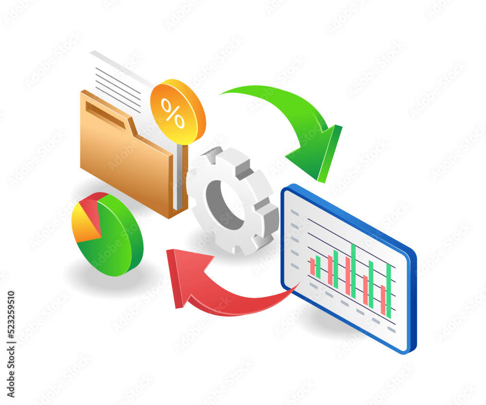 Aufkleber Professional data analysis processing