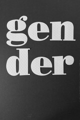 the word gender on paper