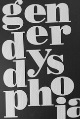 gender dysphoria (missing letter r)