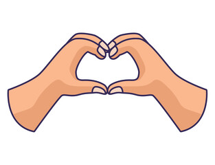 Fototapeta premium hands forming heart love
