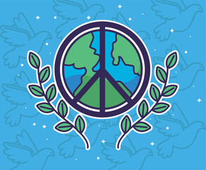 peace symbol in earth