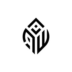 Initial Letter ARW Abstract Leaf Logo Design Symbol