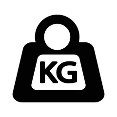 Weight kg sign symbol icon - vector illustration