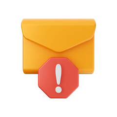 mail message email envelope 3d icon illustration