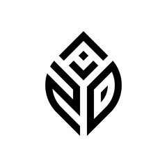 Initial Letter ASD Abstract Leaf Logo Design Symbol