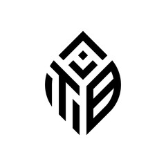 Initial Letter ATB Abstract Leaf Logo Design Symbol