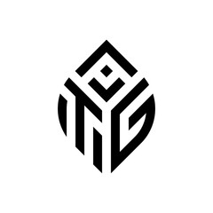 Initial Letter ATG Abstract Leaf Logo Design Symbol