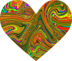 Marble golden heart shaped 