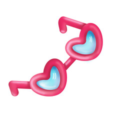 Simple pink heart shaped glasses