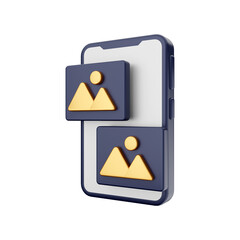 smartphone function 3d icon illustration